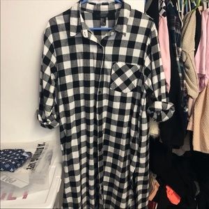 Striped flannel dress